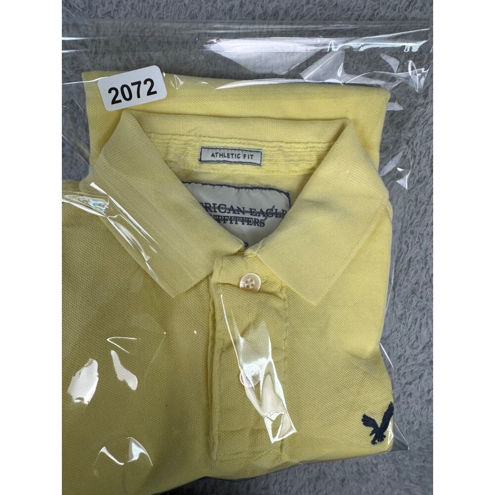 American Eagle Outfitters Yellow Polo Shirt XS Athletic Fit Cotton Made Vietnam - Picture 11 of 11